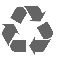 Recycle Symbol - All our Pop-Art uses recyclable cardboard and plastic envelopes