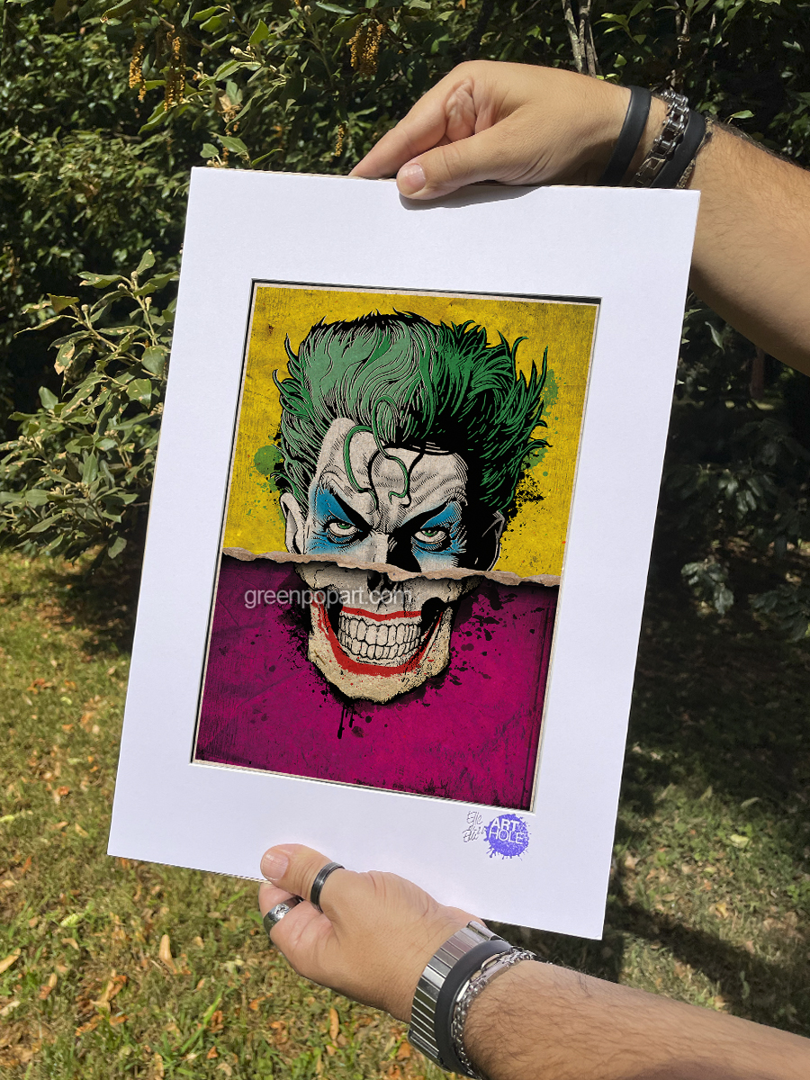 Joke Around - Original Pop-Art printed on 100% recycled paper. Comics, Joker