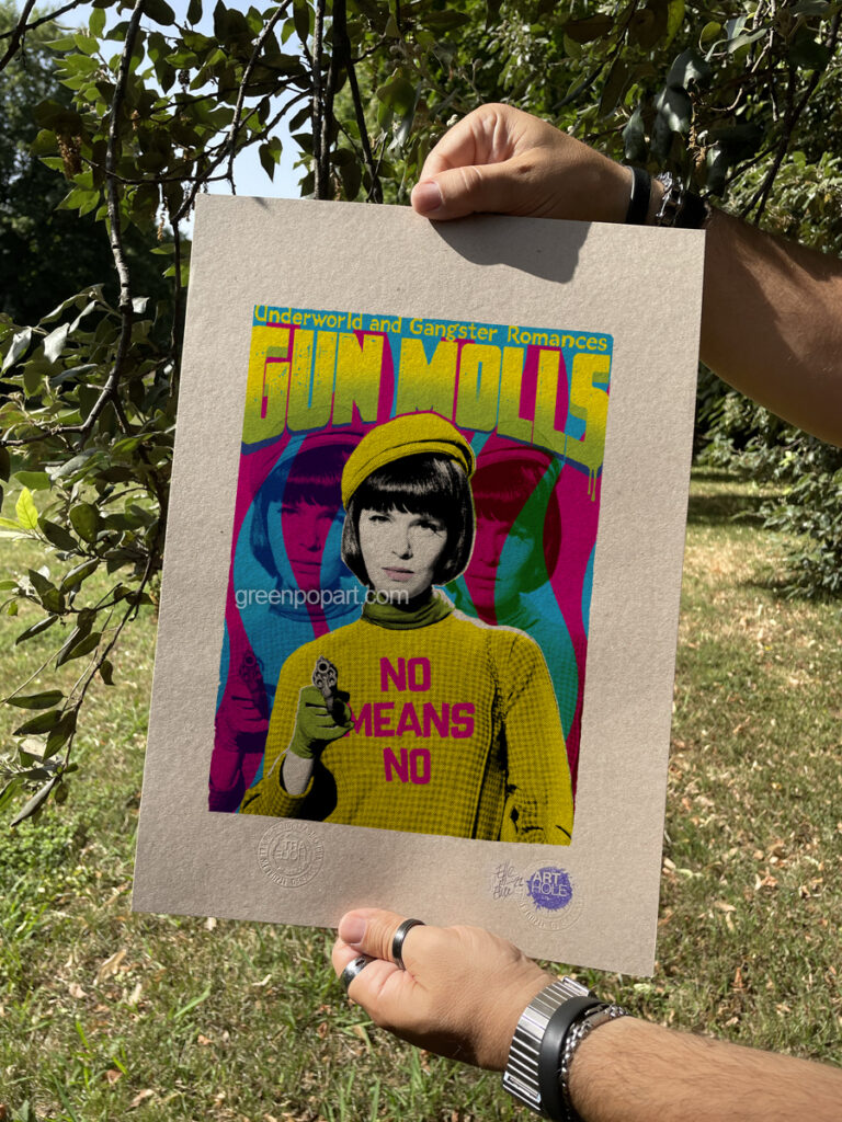 No Means No - Original Pop-Art printed on 100% recycled paper. 60s, Motivational, Sexual Consent, Feminist, Woman Rights