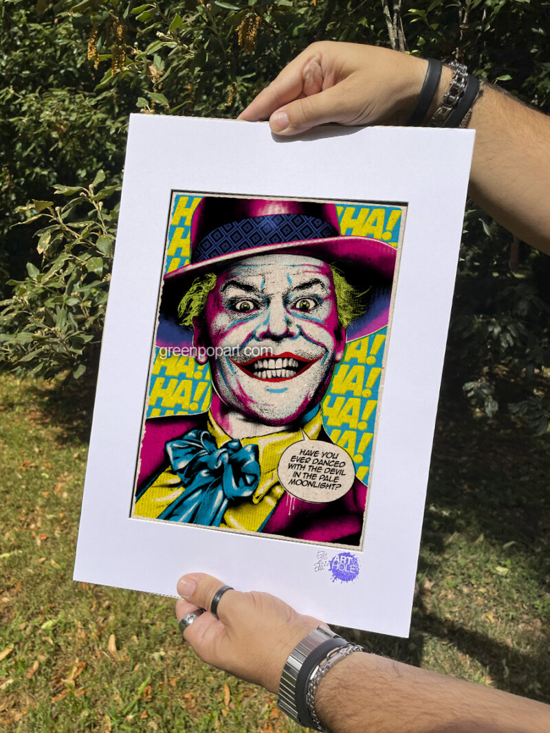 Ever Danced With the Devil in the Pale Moonlight?- Original Pop-Art printed on 100% recycled paper. Cult Movie, 90s, Jack Nicholson, The Jocker