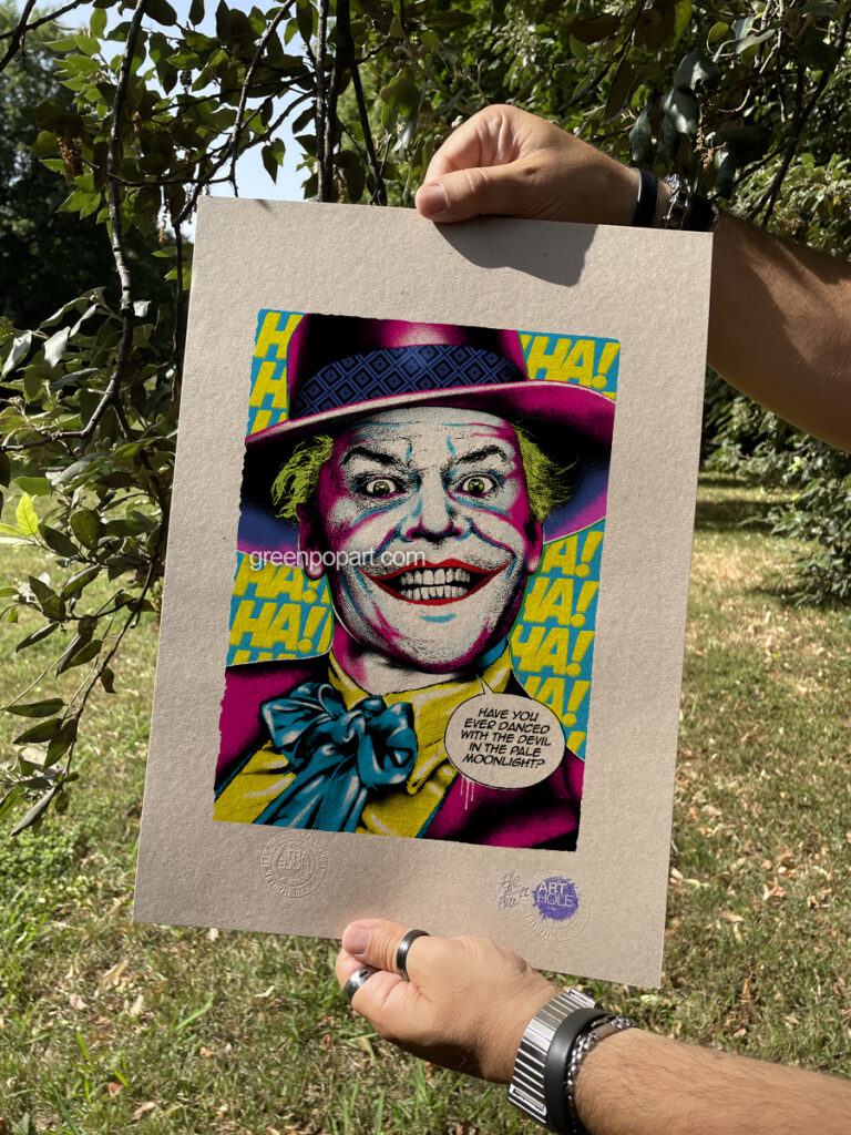 Did You Ever Dance With the Devil - Original Pop-Art printed on 100% recycled paper. Cult Movie, 90s, Jack Nicholson, The Jocker