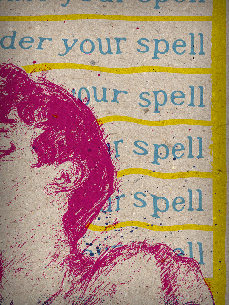 You Keep Me Under Your Spell - Original Pop-Art printed on 100% recycled paper. love, lovers, kiss, modern art