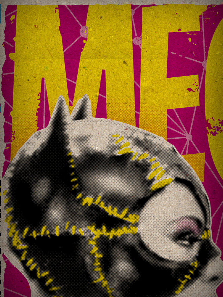 Batman Catwoman Kiss - Original Pop-Art printed on 100% recycled paper. 9s Cult Movie, Batman Returns, Tim Burton, Michelle Pfeiffer, Love